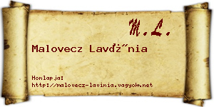 Malovecz Lavínia névjegykártya
